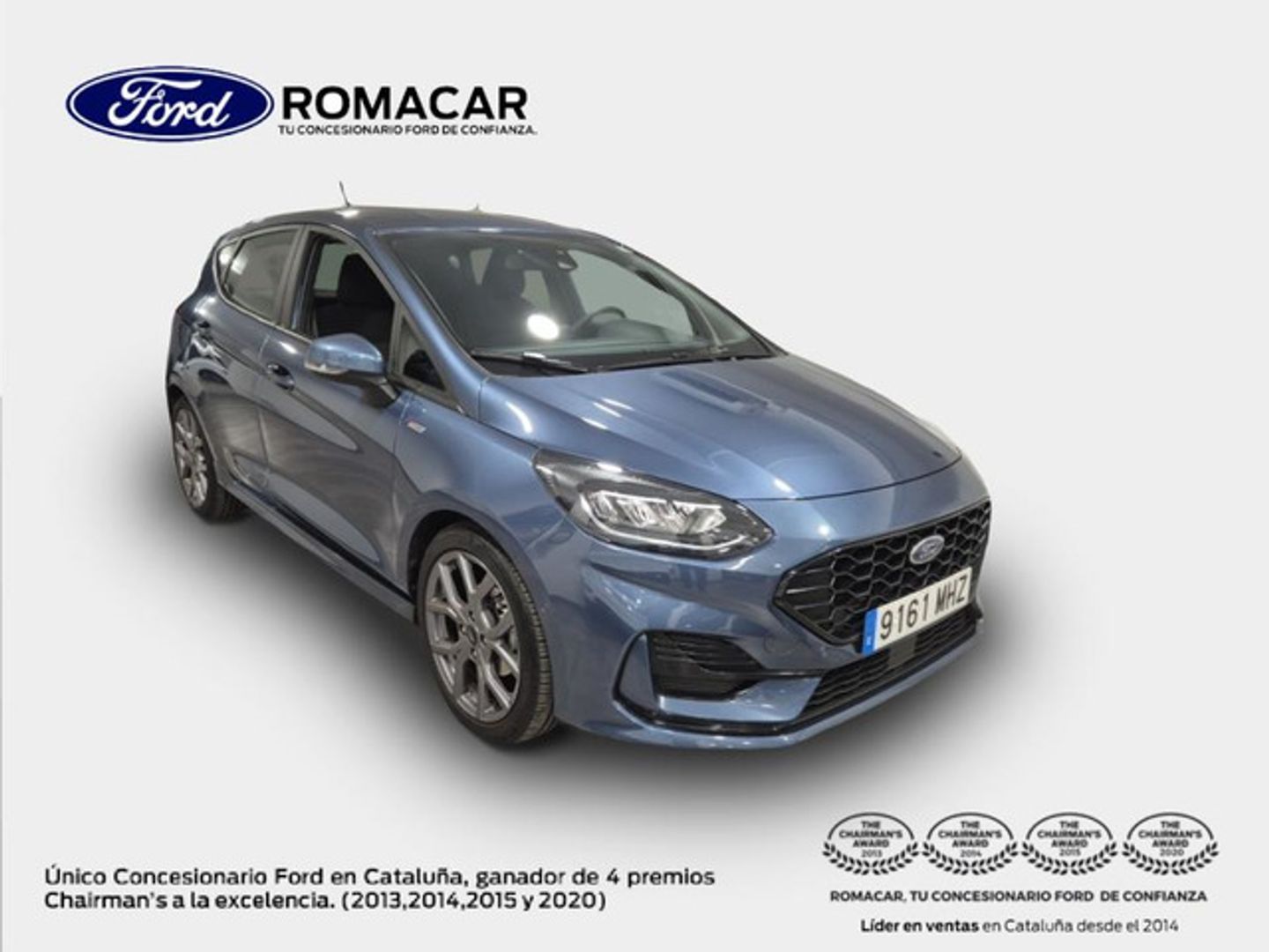 Ford Fiesta 1.0 EcoBoost MHEV ST-Line Azul Sedan