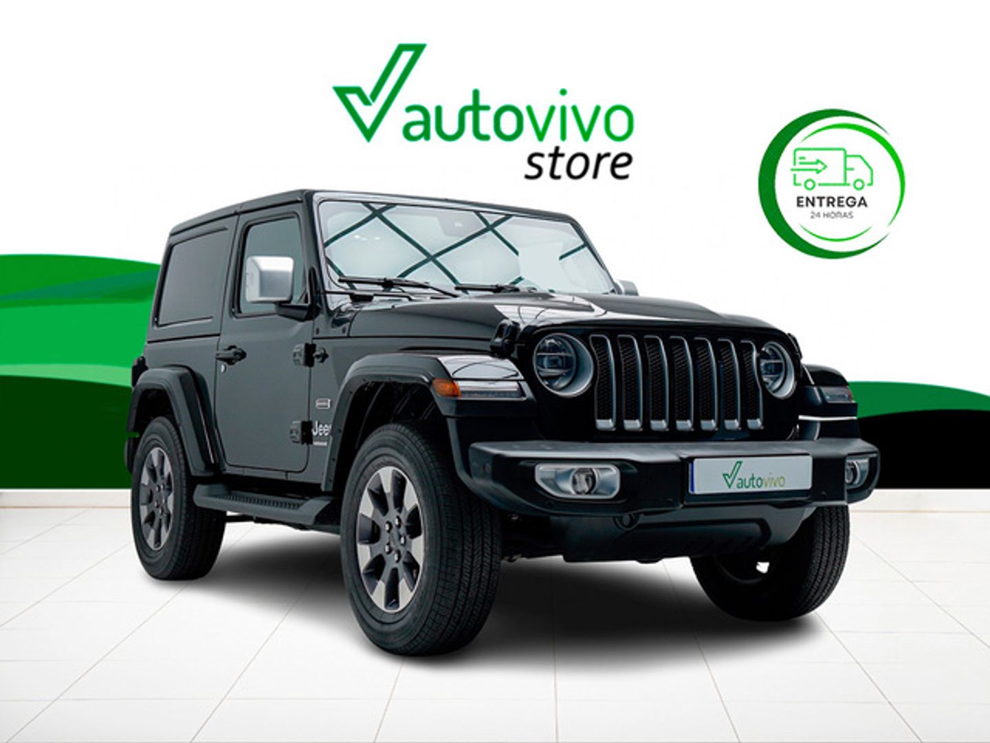 Jeep Wrangler 2.2 CRD Sahara 8ATX 147 kW (200 CV) Negro All Terrain / Pick-up