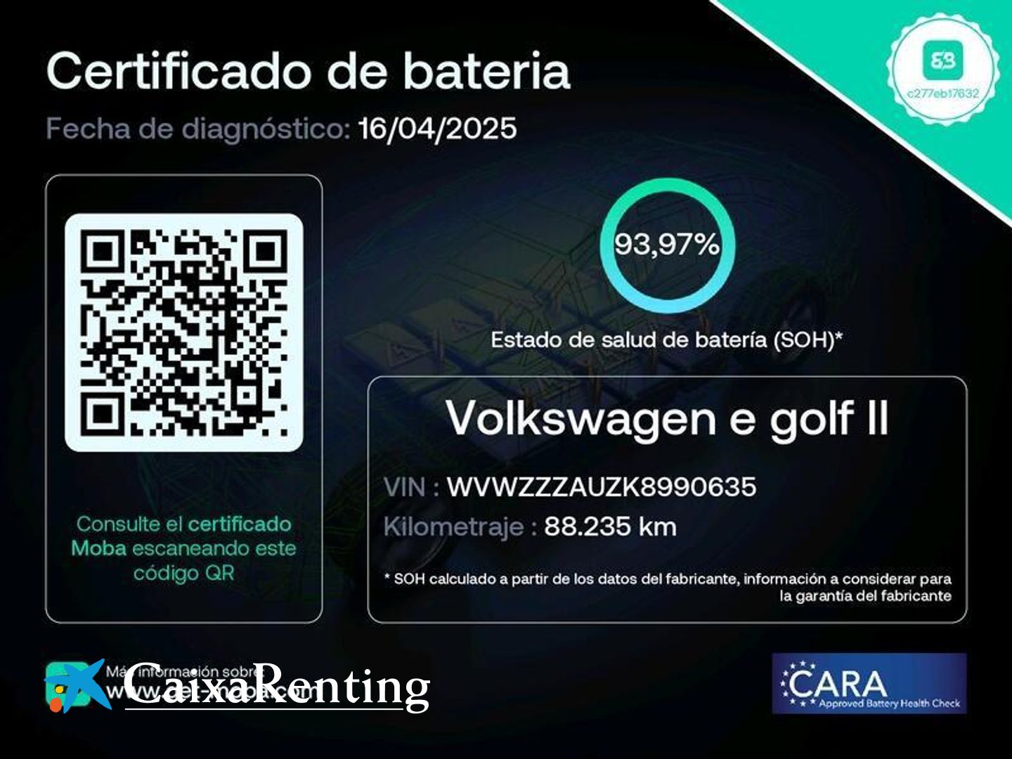 Volkswagen e-Golf e-Golf ePower 100 kW (136 CV)